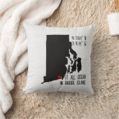 ハートの付いたロードアイランド州のGPS座標 クッション (ブランケット)