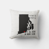 ハートの付いたロードアイランド州のGPS座標 クッション (正面)