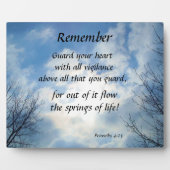 ハートの保護 フォトプラーク (正面)