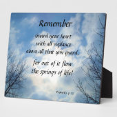 ハートの保護 フォトプラーク (側面)