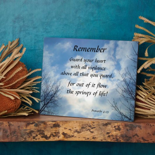 ハートの保護 フォトプラーク (側面)