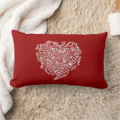 ハートの入力語 ランバークッション (ブランケット)