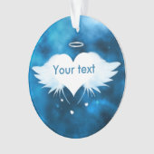 ハートの円形のアクリルのオーナメントの天使 オーナメント (正面)