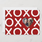 ハートの写真がいっぱい！深紅のXOXOラブハート シーズンカード (正面)