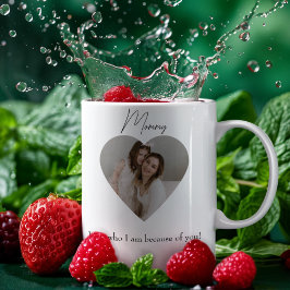 ハートの写真と文字私があなたのために私は誰であるか | コーヒーマグカップ