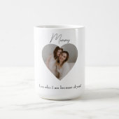 ハートの写真と文字私があなたのために私は誰であるか | コーヒーマグカップ (中央)