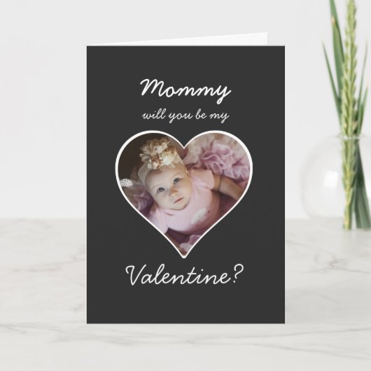 ハートの写真は私のバレンタインになる シーズンカード (正面)