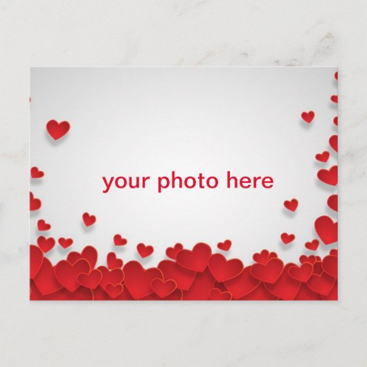 ハートの写真への愛情 ポストカード (正面)