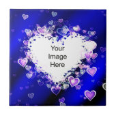 ハートの写真テンプレートのタイル タイル (正面)