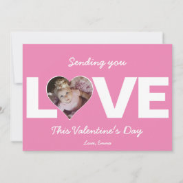 ハートの写真バレンタイン 愛を送る シーズンカード