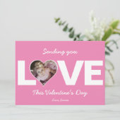 ハートの写真バレンタイン 愛を送る シーズンカード (スタンド正面)