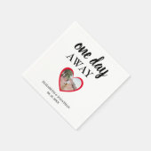 ハートの写真リハーサルディナー スタンダードカクテルナプキン (角)