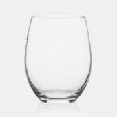 ハートの写真リハーサルディナー ステムなしワイングラス (左)