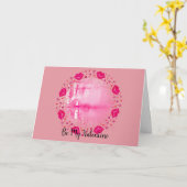 ハートの写真リース カード (黄色い花)