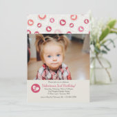 ハートの写真招待状 招待状 (スタンド正面)