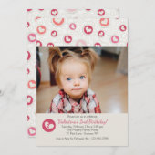 ハートの写真招待状 招待状 (正面/裏面)