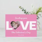 ハートの写真 バレンタイン 愛を送る シーズンカード (スタンド正面)