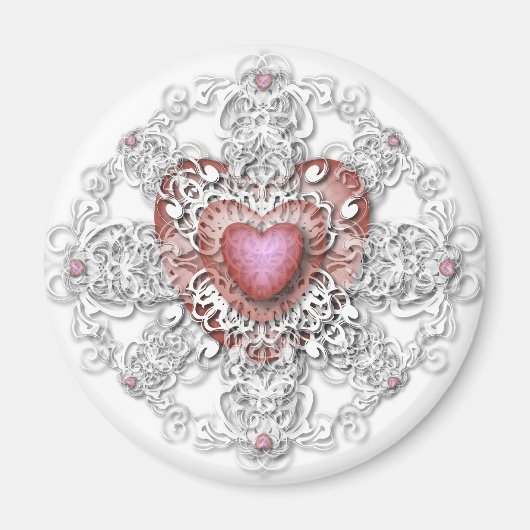 ハートの冷蔵庫 マグネット (正面)