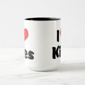 ハートの凧が大好き - 凧揚げ愛好家 マグカップ (中央)