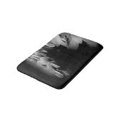 ハートの出血が白黒 バスマット (アングル)