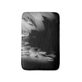 ハートの出血が白黒 バスマット (正面縦)