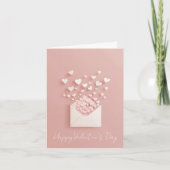 ハートの切り紙バレンタインカード シーズンカード (正面)