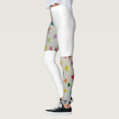 ハートの半プリントレギンス レギンス (左)