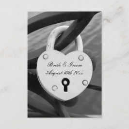 ハートの南京錠結婚写真 エンクロージャーカード