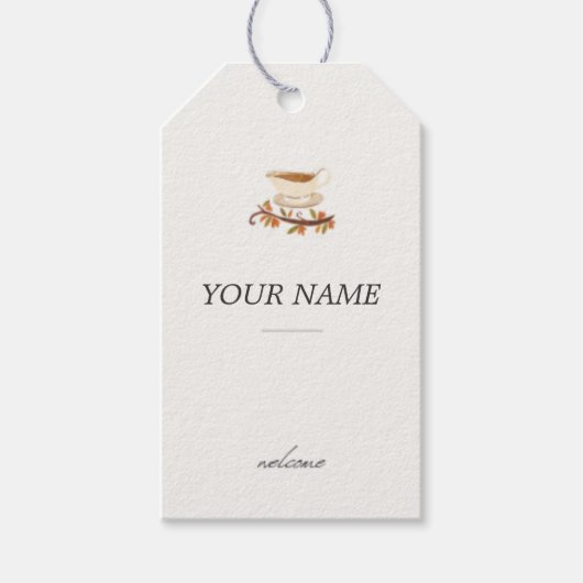 ハートの収穫パーソナライズされた：名刺贈答品Ta ギフトタグ (正面)