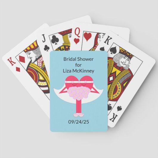 ハートの取得ブライダルシャワートランプ トランプ (裏面)