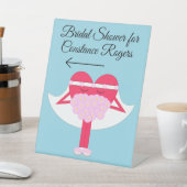 ハートの取得ブライダルシャワー 台座サイン (インサイチュ)
