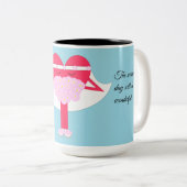 ハートの取得婚約 ツートーンマグカップ (正面右)