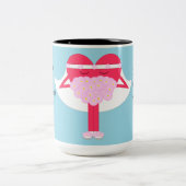 ハートの取得婚約 ツートーンマグカップ (中央)