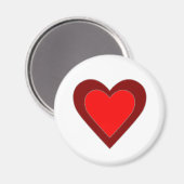 ハートの同心の赤いバレンタインデー4Lorraine マグネット (正面/裏面)