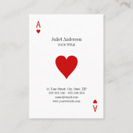 ハートの名刺のエース 名刺