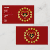 ハートの名刺の円 名刺 (正面/裏面)