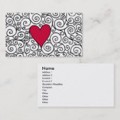 ハートの名刺 名刺 (正面/裏面)