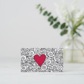 ハートの名刺 名刺 (スタンド正面)