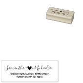 ハートの名結婚前 ラバースタンプ (押印)