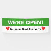 ハートの営業再開 横断幕 (横)