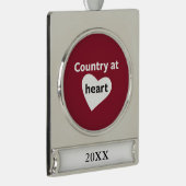 ハートの国 シルバープレートバナーオーナメント (右)