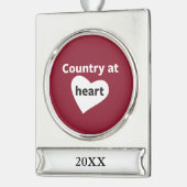 ハートの国 シルバープレートバナーオーナメント (左)