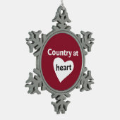 ハートの国 スノーフレークピューターオーナメント (左)