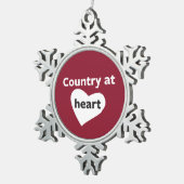 ハートの国 スノーフレークピューターオーナメント (右)