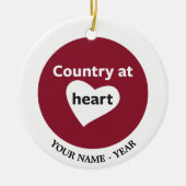 ハートの国 セラミックオーナメント (正面)