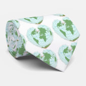 ハートの地図のタイ ネクタイ (ロール)