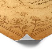 「ハートの地図」ヴィンテージソウルフル・ウォール・アート・ポスター ポスター (角)