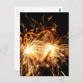 ハートの型枠で燃えるスパーカー ポストカード (正面/裏面)