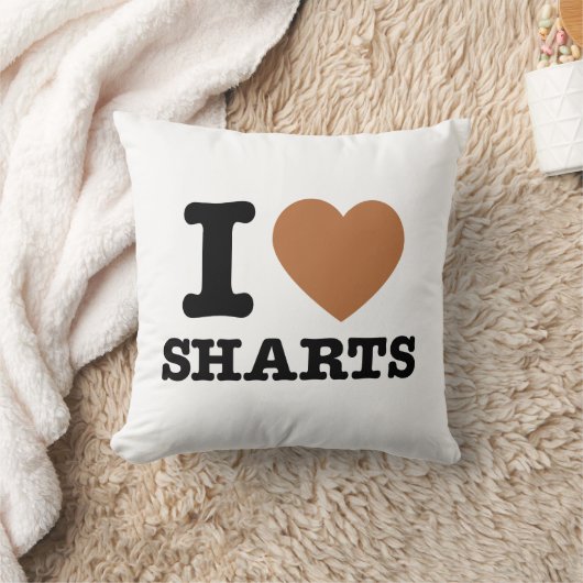 ハートの変な絵が面白い クッション (ブランケット)