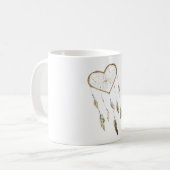ハートの夢のキャッチャー コーヒーマグカップ (正面左)